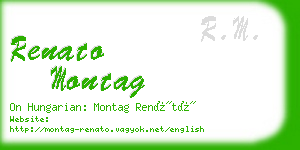renato montag business card